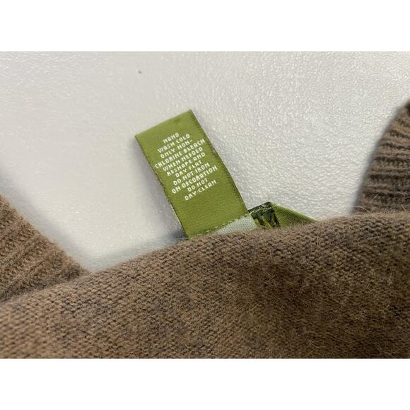 Vtg Y2K Hollister Cardigan Sweater Womens Large Brown Sequin Cropped Rabbit Hair - Picture 9 of 11